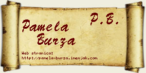 Pamela Burza vizit kartica